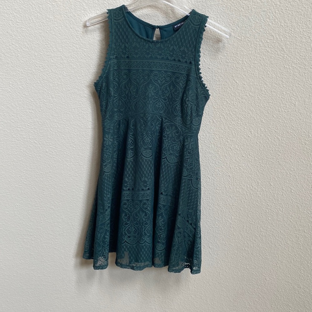 My Michelle Lace dress, Green, Sz Small